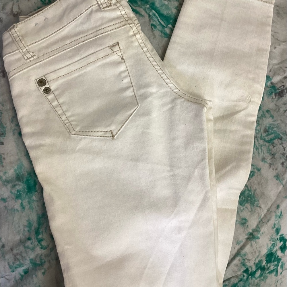 NWOT Jolt Women's Cream Skinny Jeans 00